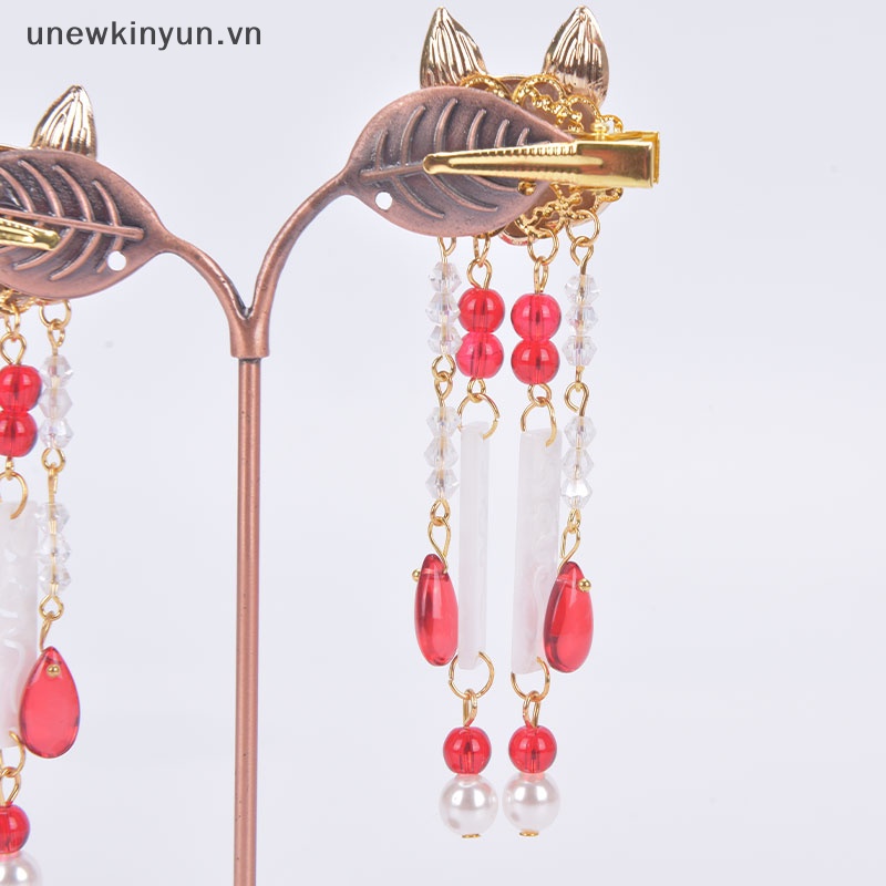 Kẹp Tóc Phối Tua Rua Hình Chú Cáo Phong Cách Anime Nhật Bản Đáng Yêu