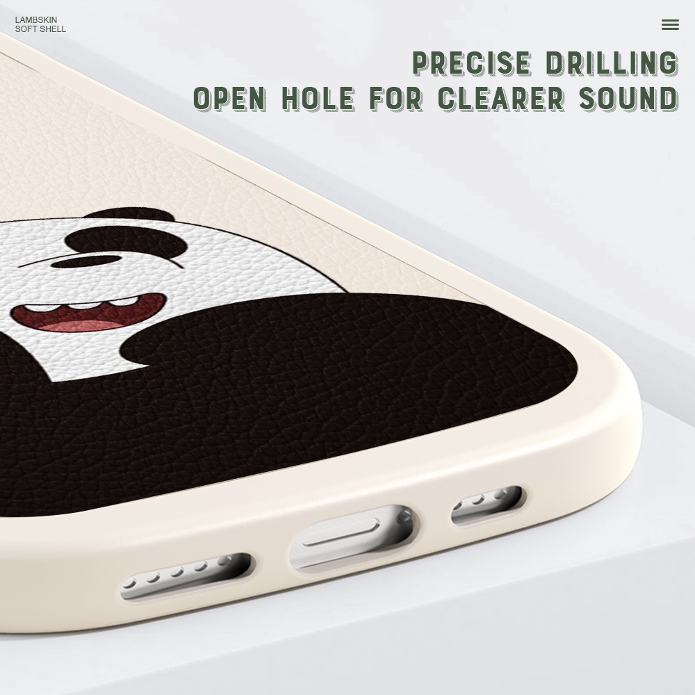 Xiaomi Redmi Note 11 11S 11T Pro Pro+ 5G Cho Ốp lưng điện thoại In Hình Lambskin Cute Panda