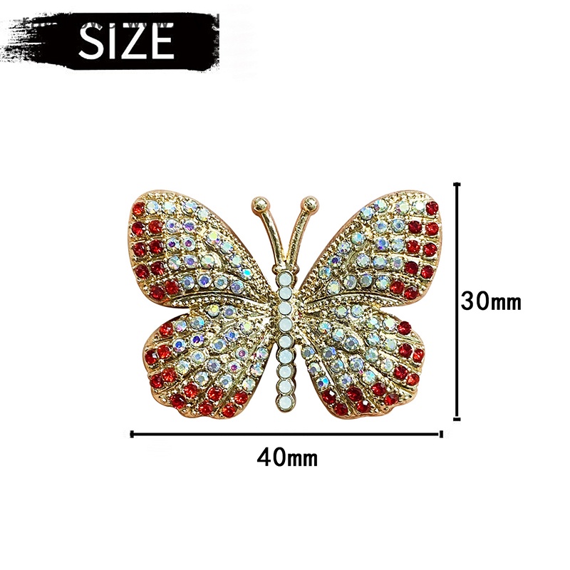 Kẹp Hình Bướm Đính Kim Cương Giả Tinh Xảo Cho Lỗ Thông Khí Xe Hơi (H)