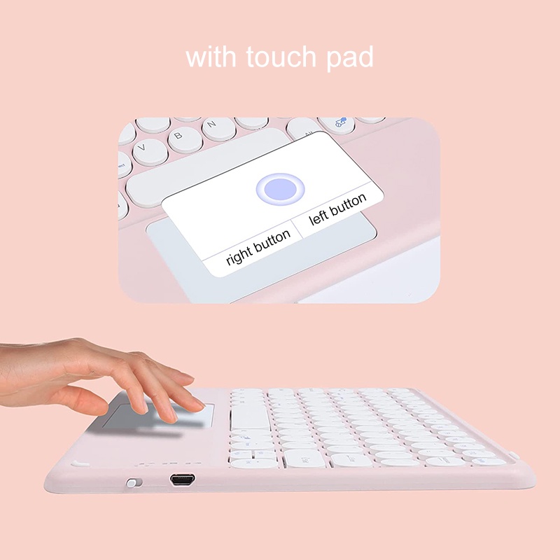 Bàn PhíM Bluetooth Không Dây KèM Phụ KiệN Cho iPad Pro Air Xiaomi Huawei Android Windows Tablet YKD