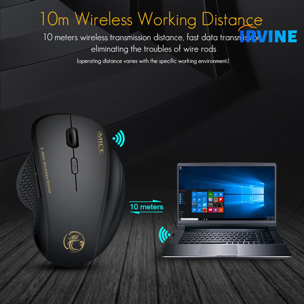 Chuột Không Dây IMICE G6 2.4GHz ABS Kết Nối Không Dây Cho Máy Tính