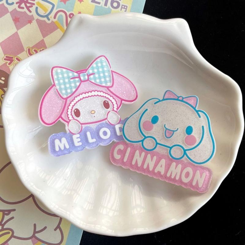 Kẹp Tóc Mái Hóa Đơn Hình sanrio hello kitty melody melody Bằng acrylic Kiểu Hàn Quốc Cho Bé Gái