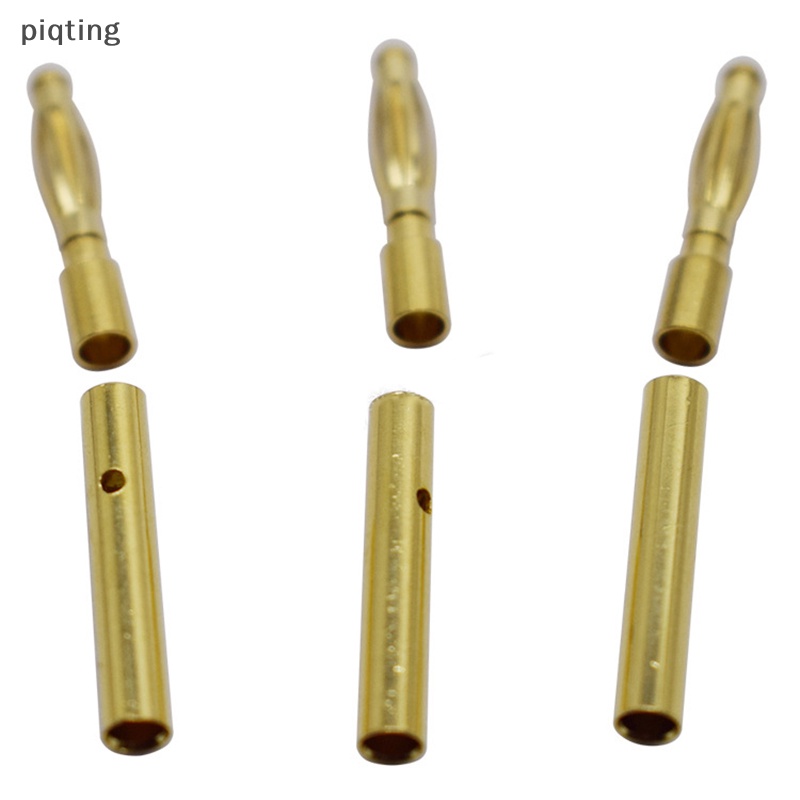 Set 20 Phích Cắm Chuối Nối Male &amp; Female 2mm Màu Vàng Cho Xe Hơi Điều Khiển Từ Xa