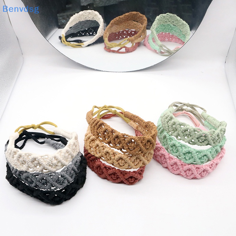 Benvdsg > Băng Đô Thể Thao Bằng Cotton Bện Co Giãn Phong Cách Boho Cổ Điển Cho Nữ