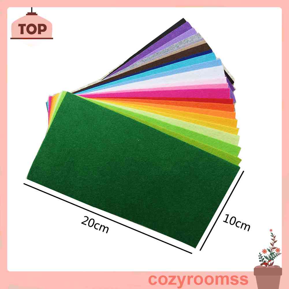 Set 40 Tấm Vải Nỉ Hình Vuông 20x10cm Nhiều Màu Sắc Dùng Để Làm Đồ Trang Trí Thủ Công Đa Năng