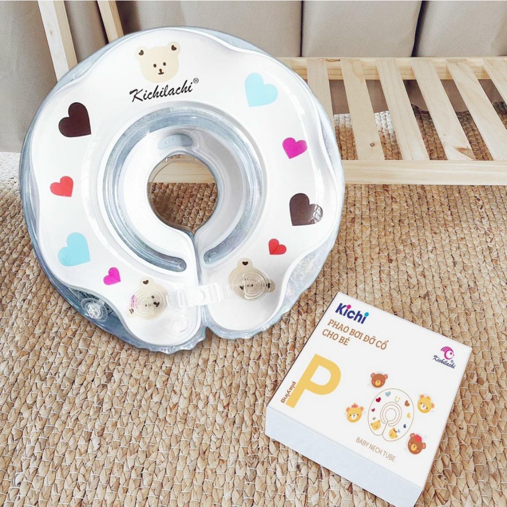 Phao Bơi Đỡ Cổ kichi , phao bơi đỡ cổ Cho Bé, phao bơi cho bé Kichi,