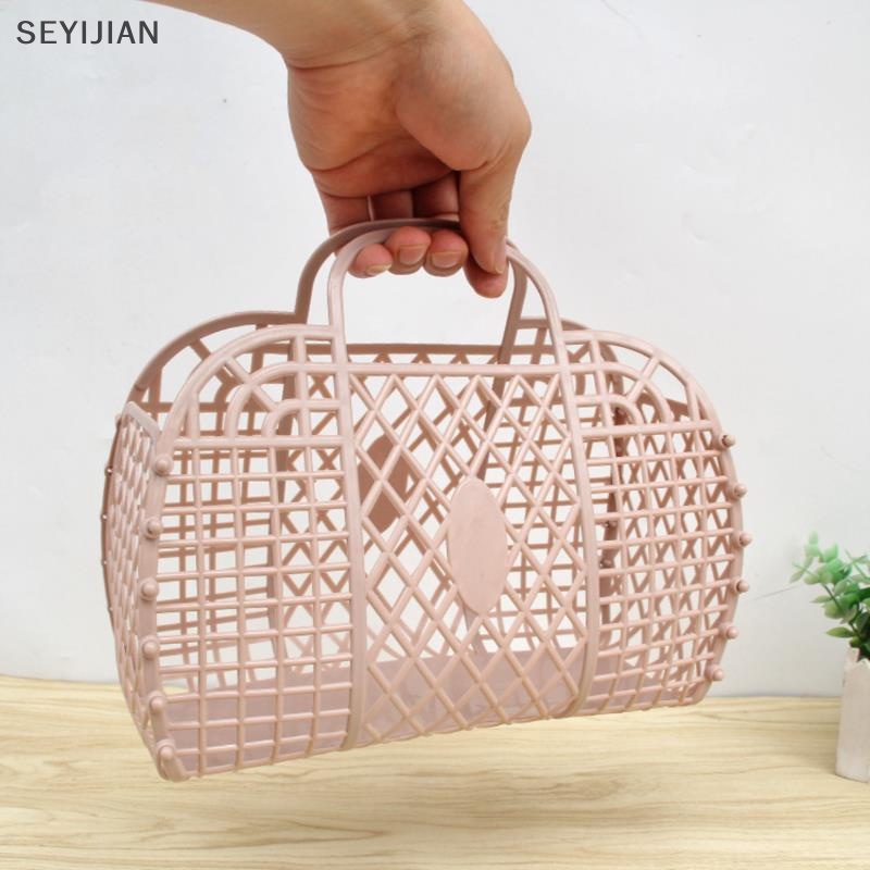 Sey Túi Xách Tote Jelly Sức Chứa Lớn Có Thể Tái Sử Dụng Và Dễ Lau Chùi JAN