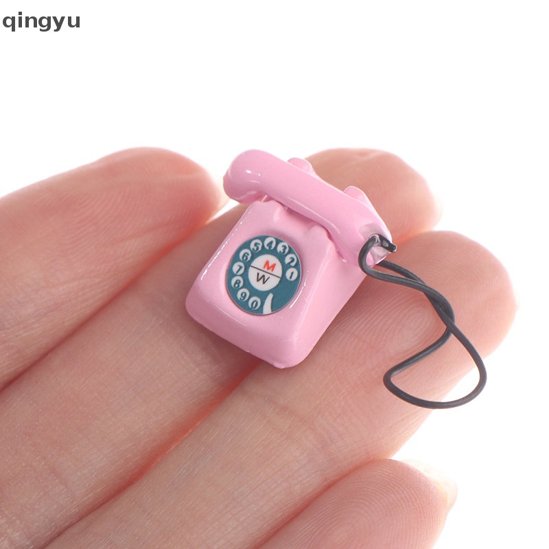 Qingyu Điện Thoại Đồ Chơi Phong Cách Retro Dành Cho Búp Bê