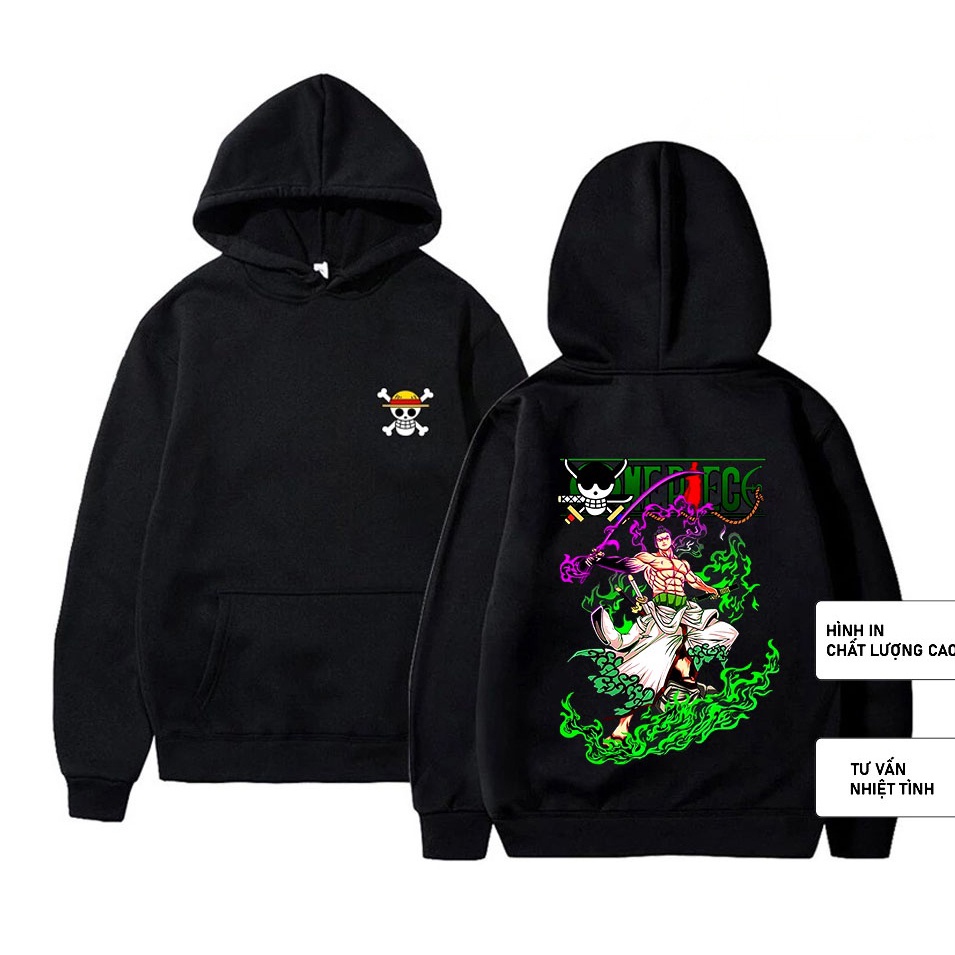 GIÁ RẺ Áo Hoodie One piece Zoro Luffy Gear 5 Mũ Rơm Kaido Đảo Hải Tặc in hình cực chất mẫu HOT Deal hot