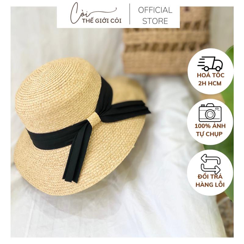 NÓN CÓI ĐAN NƠ STYLE HÀN QUỐC ĐEN SIÊU NỮ TÍNH