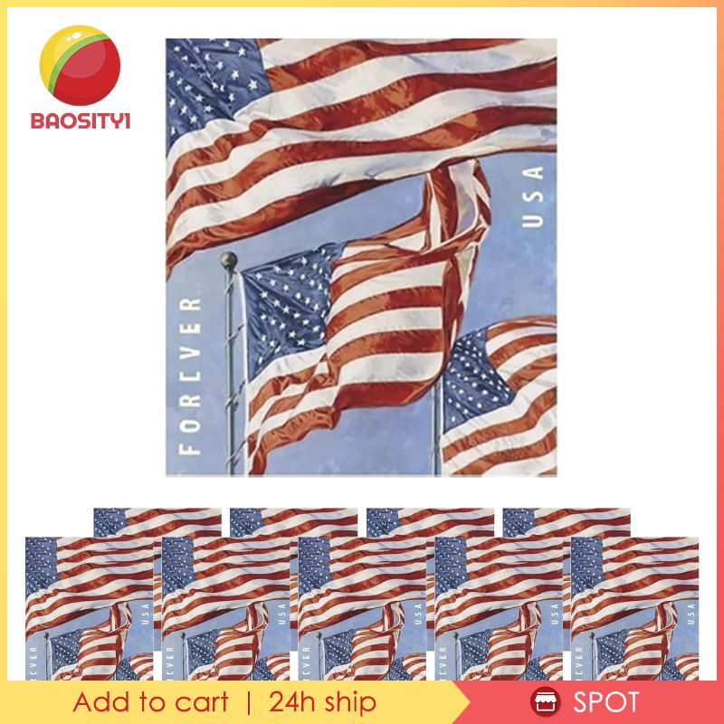 [Baosity1] 20 Tem Dán Trang Trí Xe Hơi Hình Lá Cờ Mỹ