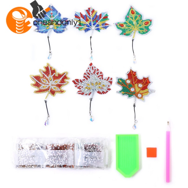 Bộ 6 Thẻ Đánh Dấu Sách Bằng Acrylic Dày Dặn Hình Chiếc Lá Phong Độc Đáo Diy