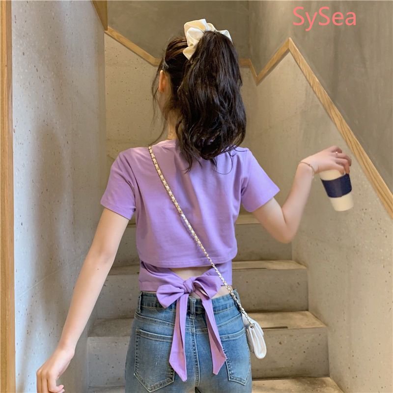 Áo Kiểu Hở Lưng Thời Trang Mùa Hè Hàn Quốc Cho Nữ