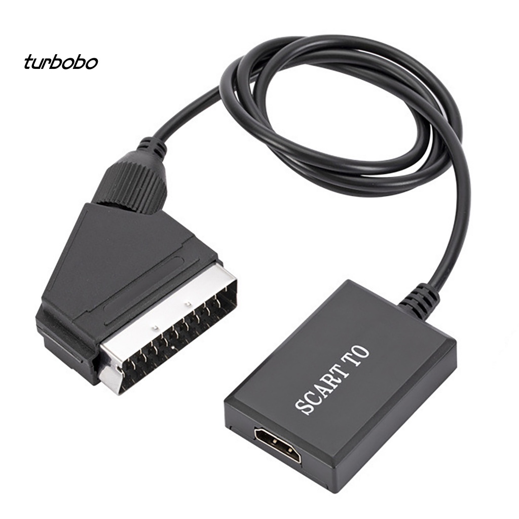 Turbobo Bộ Chuyển Đổi Tín Hiệu Video Kỹ Thuật Số SCART Sang HDMI 1080P Cho Máy Tính