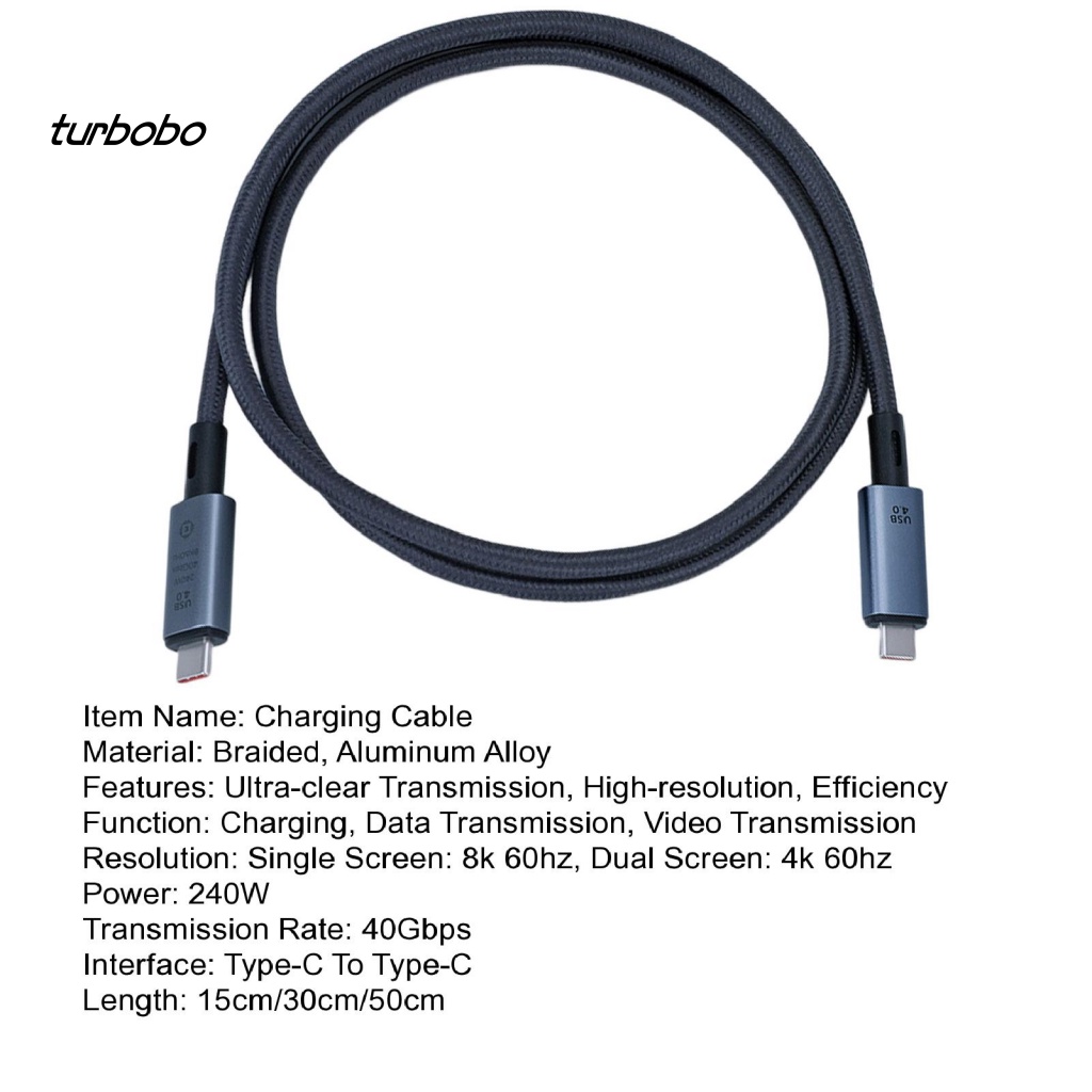 Cáp Dữ Liệu Type-C 40Gpbs Chống Rối Chuyên Dụng Cho Văn Phòng