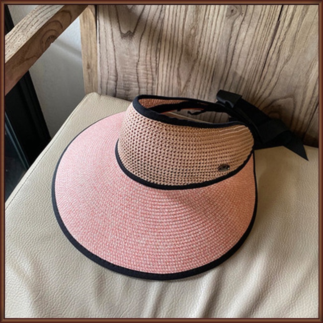 Nón Rộng Vành Hở Chóp Thiết Kế Thắt Nơ Thời Trang Đi Biển Mùa Hè Cho Nữ