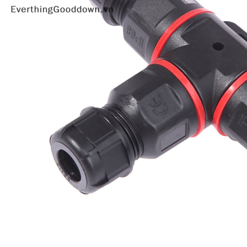 Everthinggooddown Dây Cáp Kết Nối Chữ T IP68 3 Pin 250V 24A Chống Thấm Nước