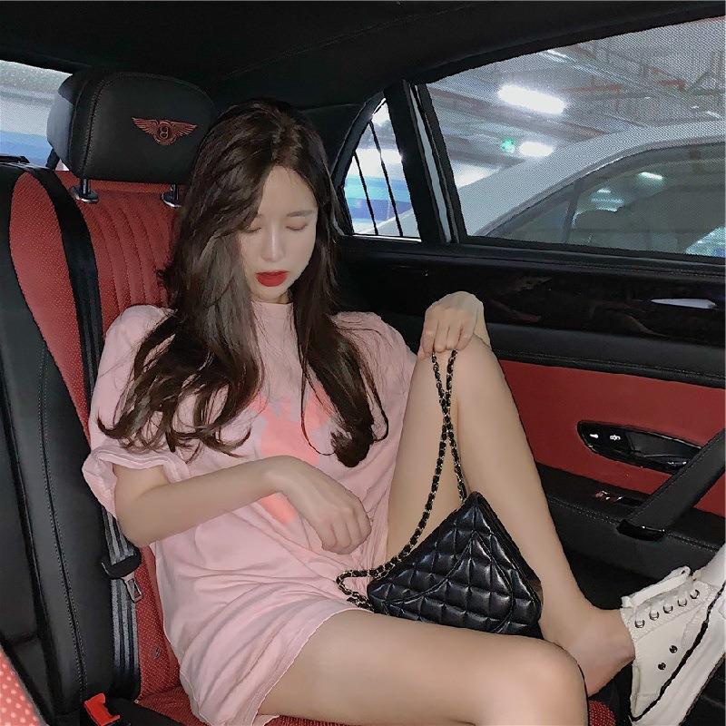 Áo Thun Tay Ngắn Cổ Tròn Dáng Rộng In Họa Tiết Hoạt Hình Dễ Thương Thời Trang Cho Nữ