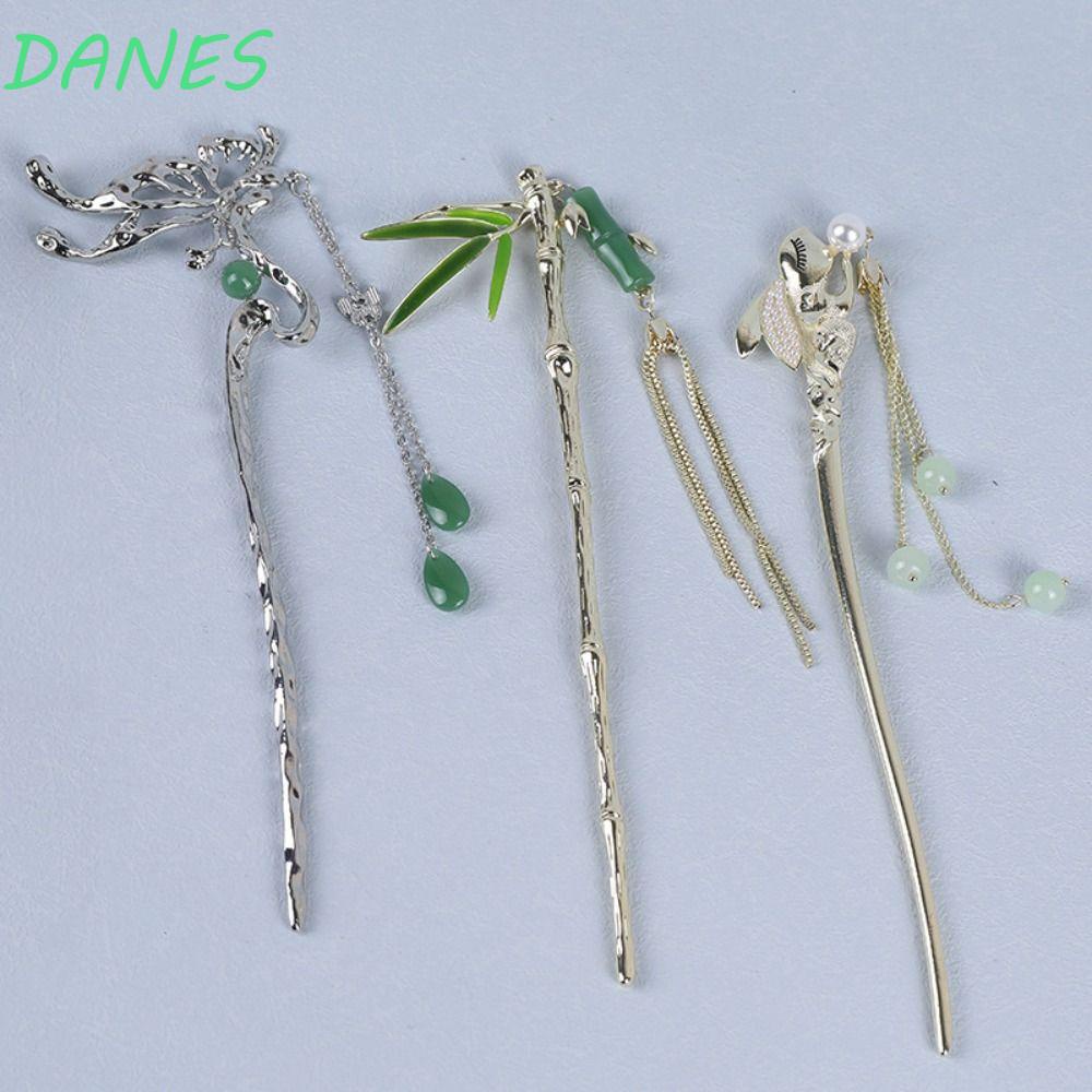 Trâm Cài Tóc Dạng Tua Rua Bằng Đồng Hình Bướm Phong Cách Trung Hoa Mới