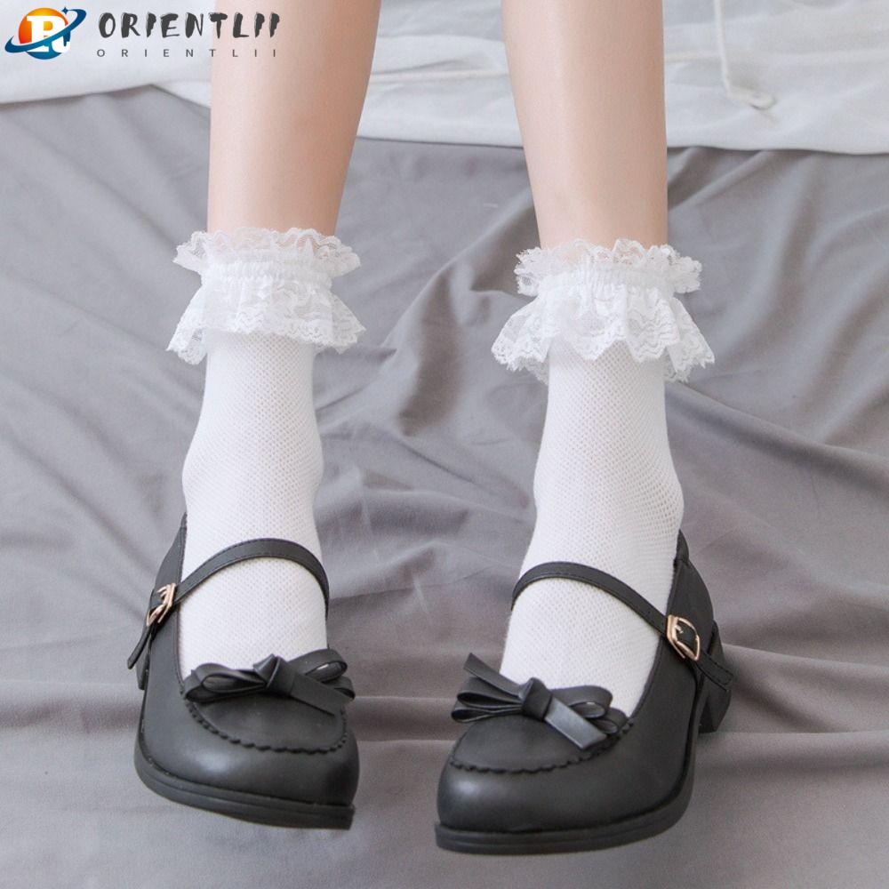 Vớ Ngắn Phối Ren Bèo Nhún Phong Cách Lolita Thời Trang Mùa Hè Đáng Yêu