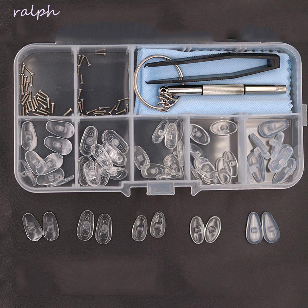 Ralph Bộ Miếng Đệm Mũi Mắt Kính Bằng Silicone Chống Trượt Kèm Tua Vít + Nhíp Kim Loại