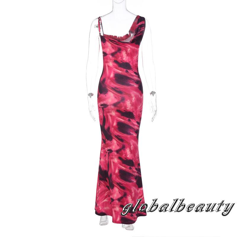 Đầm Hai Dây Dáng Dài Màu Nhuộm Thời Trang Mùa Hè Cho Nữ