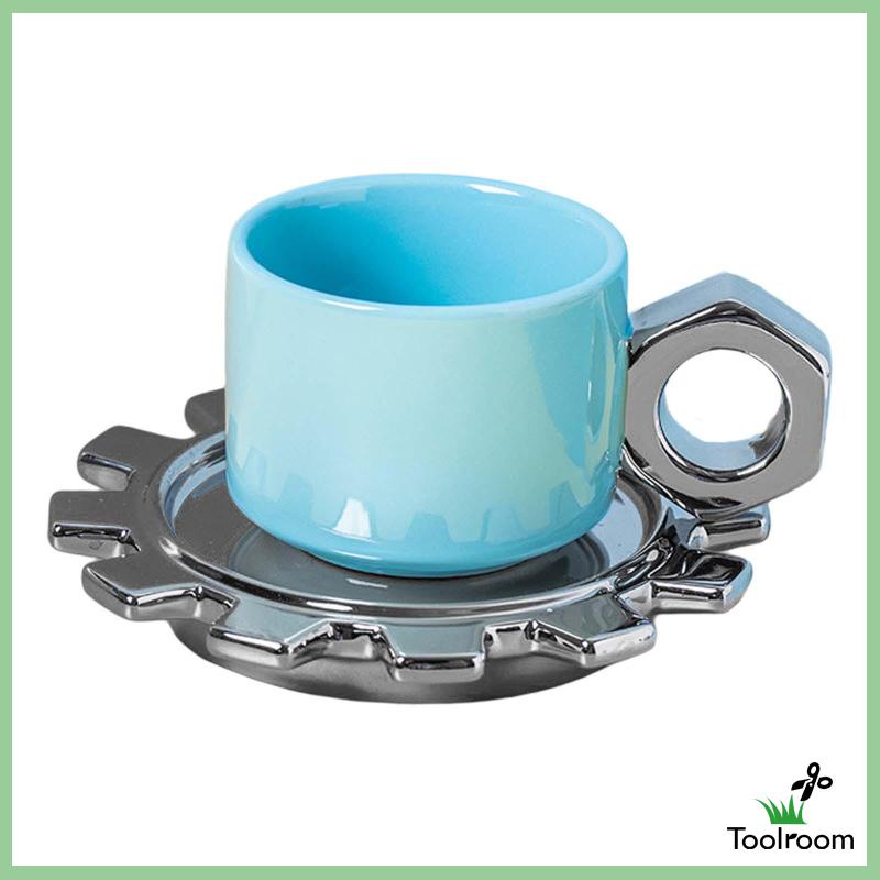 Cốc Sứ Uống Nước Kèm Đĩa Lót Dung Tích 250Ml Tiện Dụng Cho Gia Đình