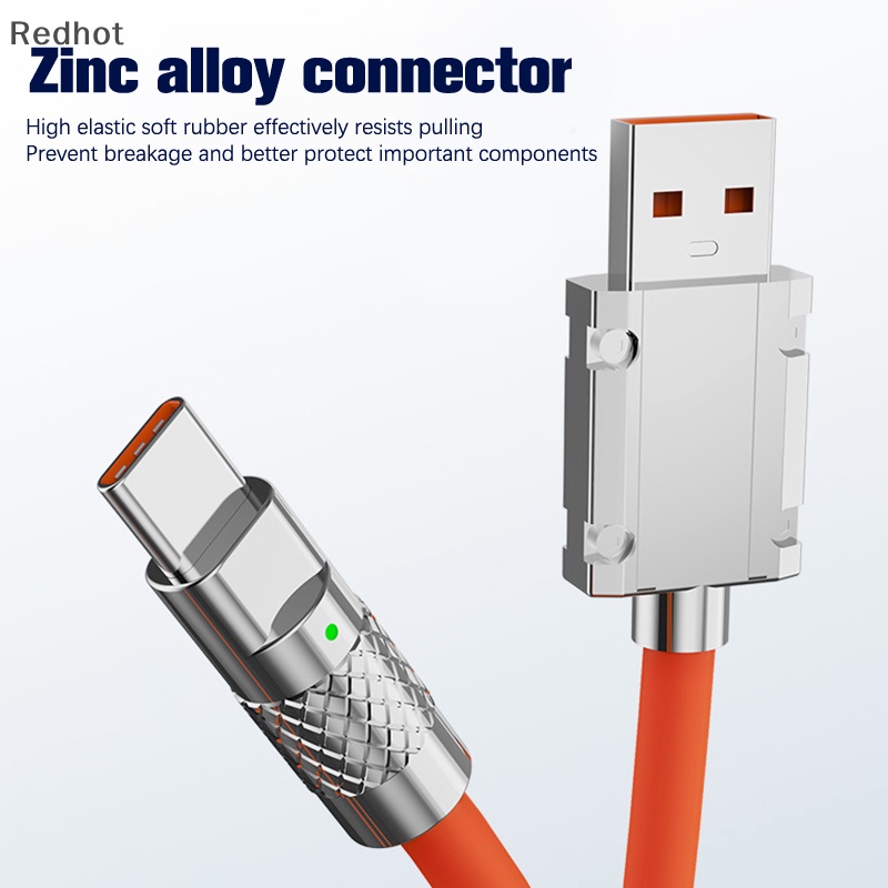 Dây Cáp Sạc Nhanh USB Type-C 120W 6A Bằng Silicon Cho Xiaomi Huawei Samsung Pixel