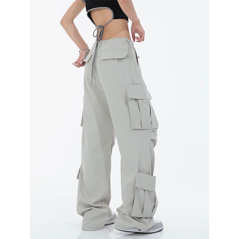 Quần Dài Ống Rộng Phối Túi Lớn Phong Cách Mỹ Cá Tính Dành Cho Nam