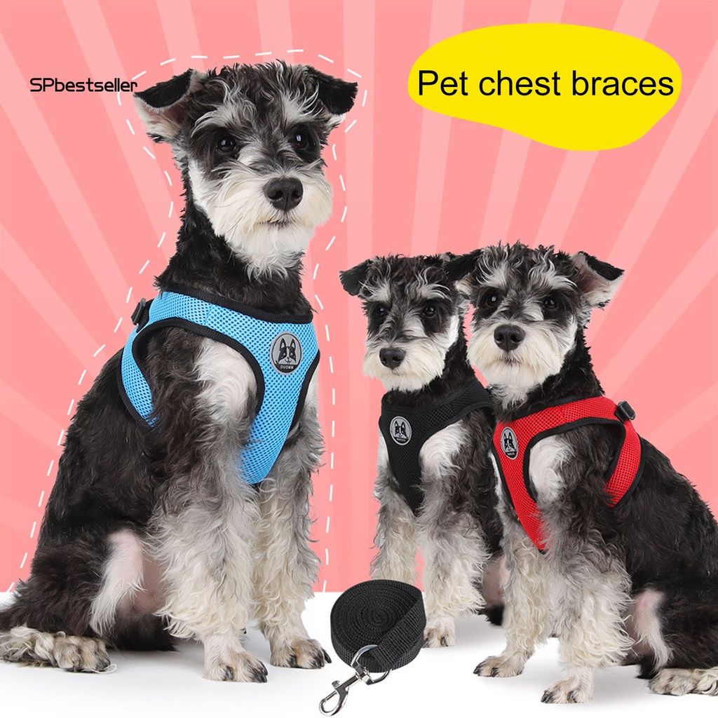 1 Bộ Áo Vest Kèm Dây Dắt Dắt Chó Đi Dạo Chống Thoáng Khí Tiện Dụng