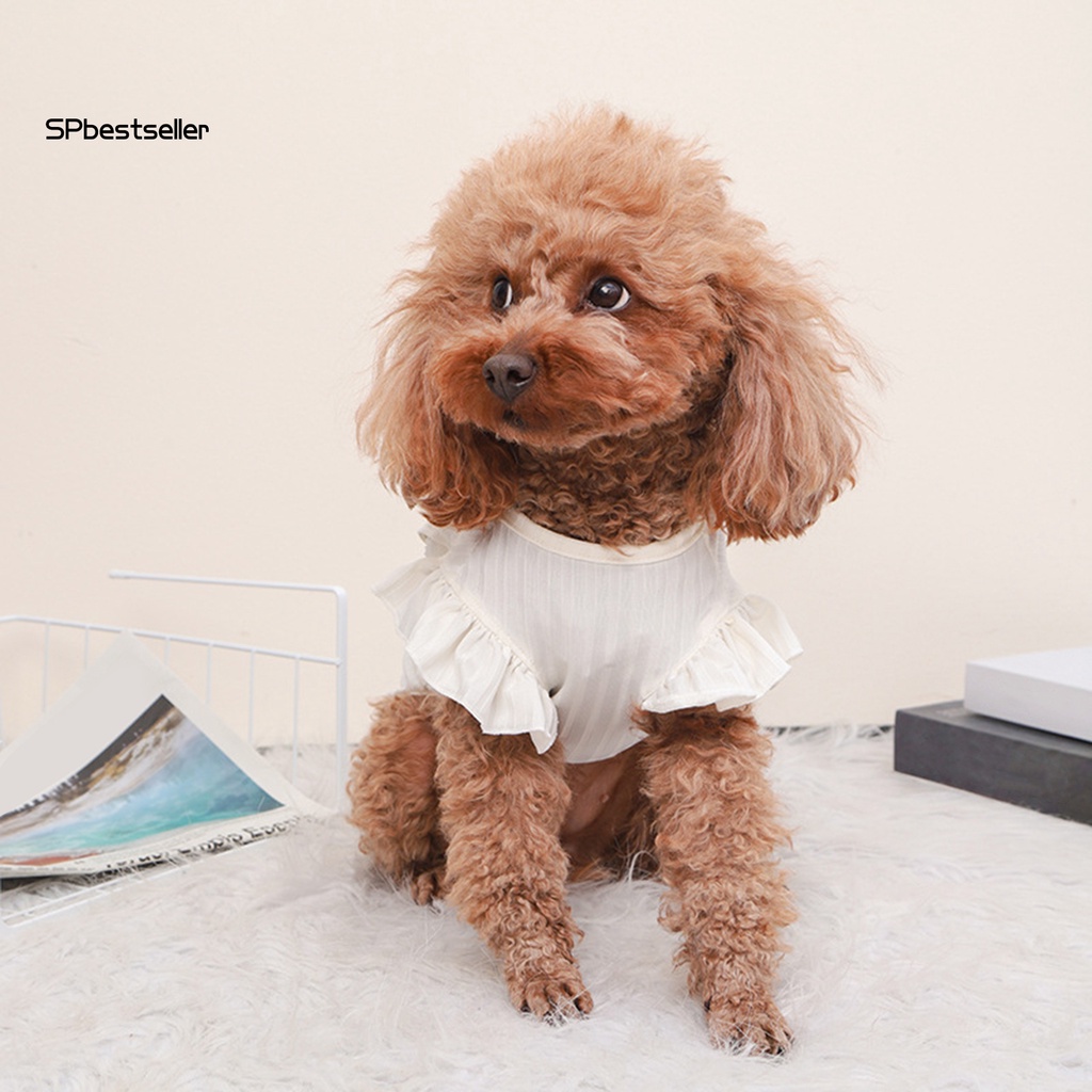 Áo Thun Mỏng Cổ Tròn Đính Nơ Thoải Mái Thời Trang Mùa Hè Cho Thú Cưng