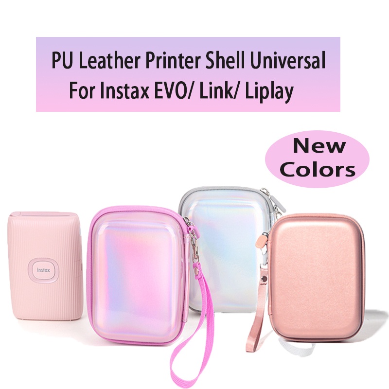Túi Da pu Đựng Máy Ảnh In Họa Tiết Cho instax mini evo / link / liplay Ốp