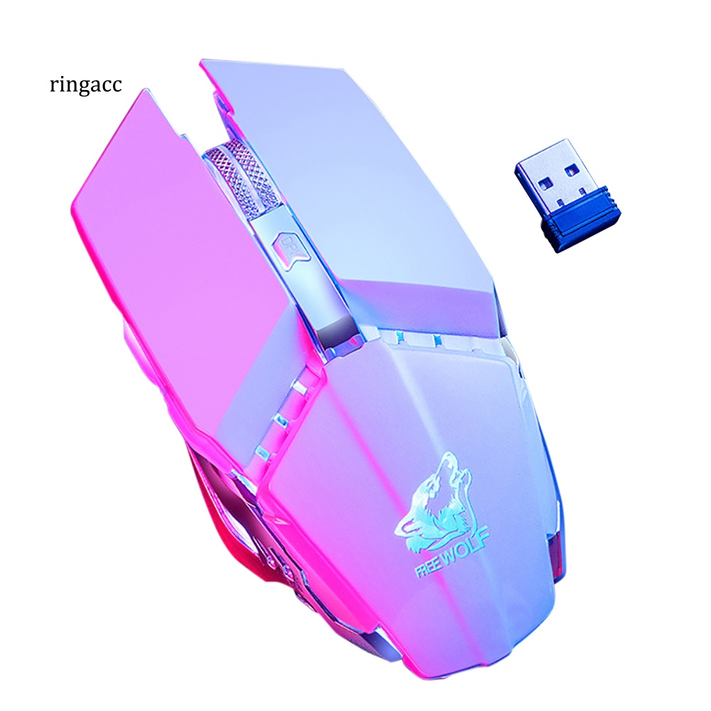 Chuột Quang Không Dây RGA Free Wolf X11 Ergonomic 2.4G 2400DPI Cho Laptop / Pc