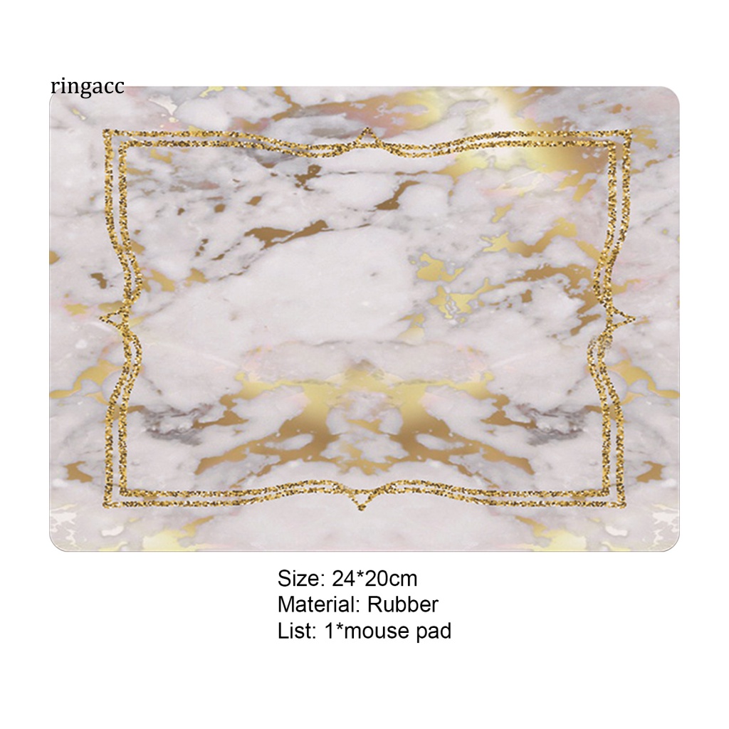 Tấm Lót Chuột Cao Su Mềm Chống Trượt Họa Tiết Cẩm Thạch RGA Màu Vàng Kim Dành Cho Chơi Game