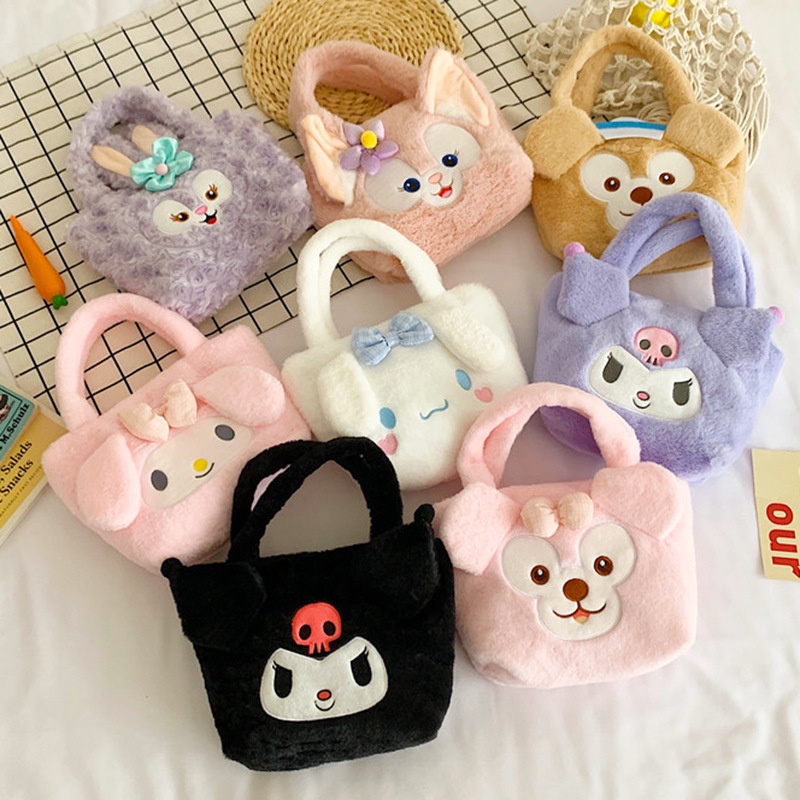 Sanrio Túi Xách kuromi my melody cinnamoroll Nhồi Bông Đáng Yêu Dành Cho Nữ