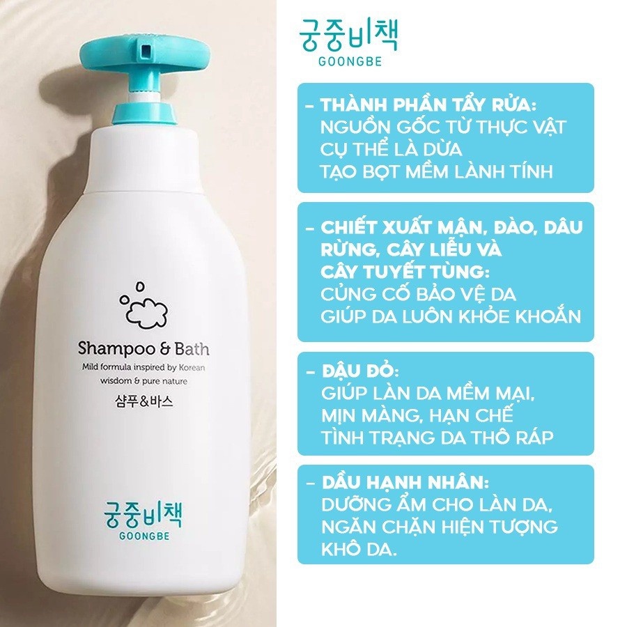 [MINISIZE] Sữa Tắm Gội Dành Cho Bé Goongbe Shampoo & Bath 30ml