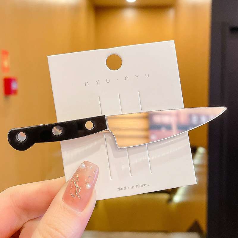 Kẹp Tóc Mỏ Vịt Hình Dao Sáng Tạo Cho Nữ Mã 2023