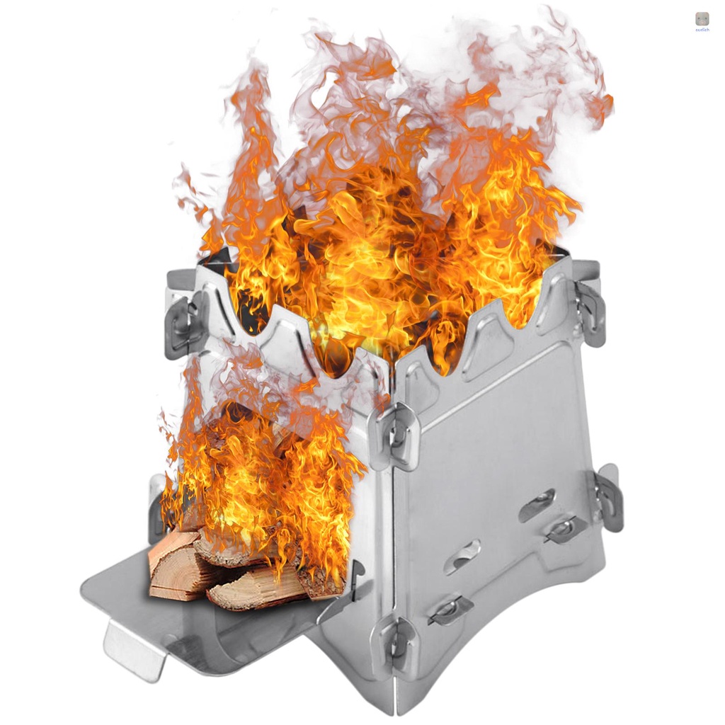 Bếp Lò Bằng Thép Không Gỉ Có Thể Gấp Lại Để Đi Cắm Trại Tiện Dụng