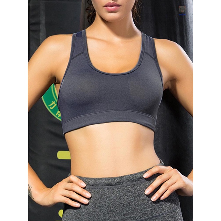 Áo Ngực Thể Thao Màu Trơn Mau Khô Hở Lưng Thời Trang Cho Nữ