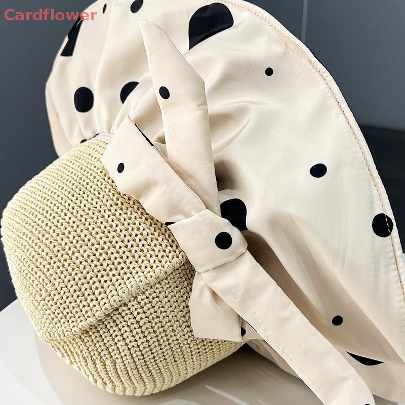 Mũ Rộng Vành Họa Tiết Chấm Bi Thời Trang Cho Nữ