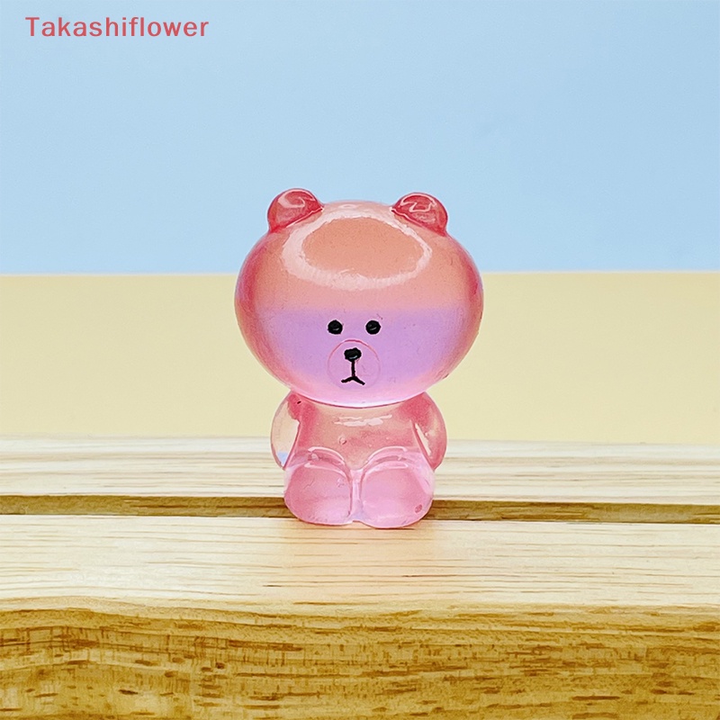 Bộ 6 Gấu Nâu Hoạt Hình Ba Chiều Bằng Nhựa Resin Ba Chiều Dễ Thương Dùng Trang Trí Diy