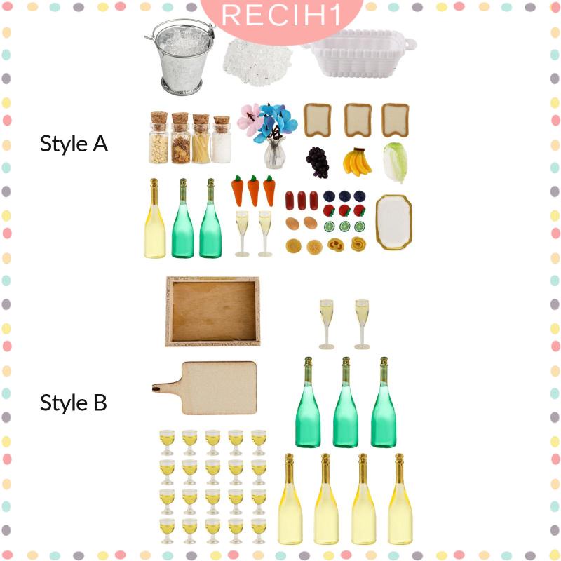 Mô Hình Chai Rượu Champagne Mini Tỉ Lệ 1 / 12 Trang Trí Nhà Búp Bê