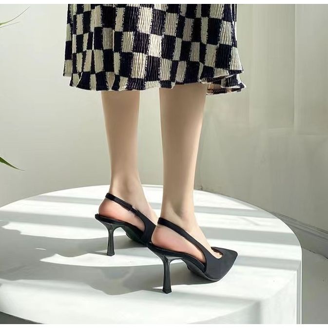 Sandal Cao Gót Mũi Nhọn Thiết Kế Mới Thời Trang 2023 Dành Cho Nữ