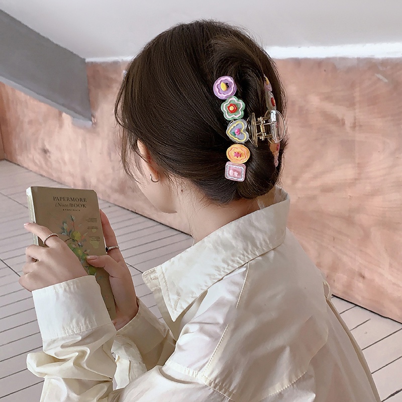 Kẹp Tóc Hình Hoa Dễ Thương Phong Cách Hàn Quốc Cho Nữ RYVN