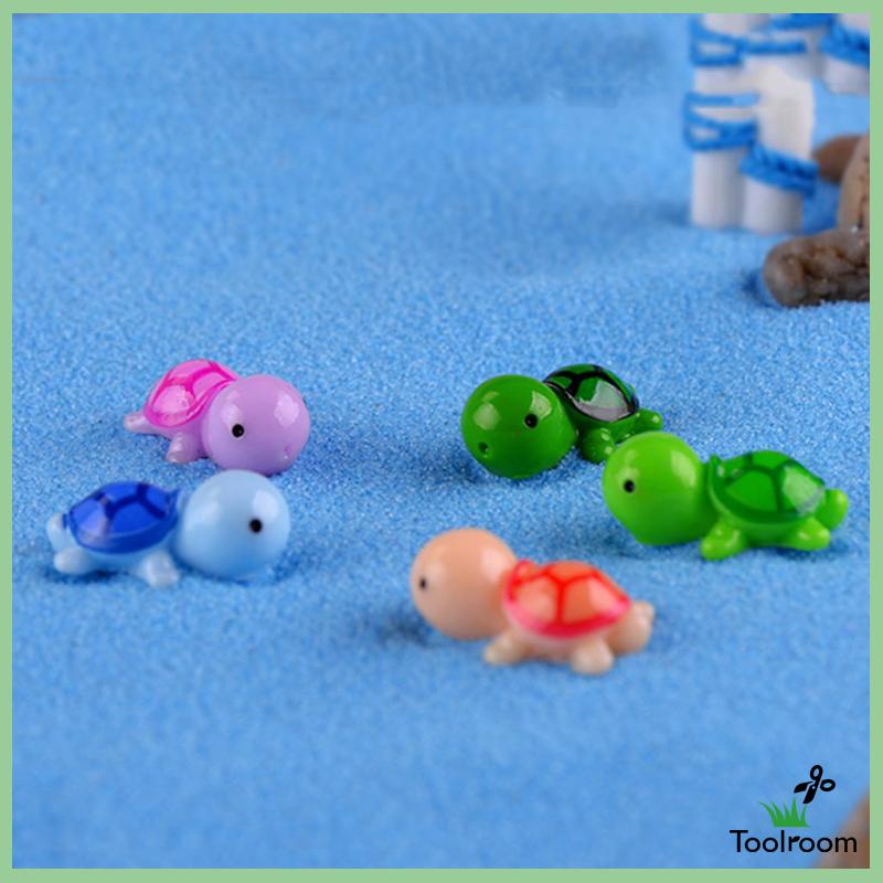 Set 5 Mô Hình Rùa Mini Trang Trí Tiểu Cảnh Sân Vườn