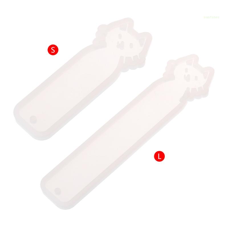 Khuôn Đánh Dấu Trang Sách Bằng Silicon Hình Mèo Dễ Thương DIY