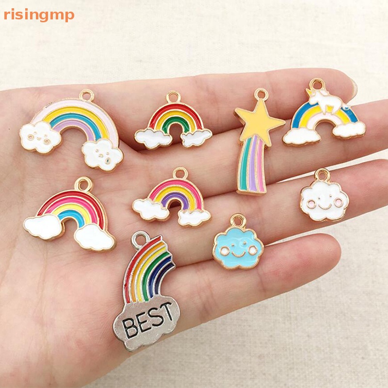 Set 40 Mặt Dây Chuyền Hình Đám Mây Mưa Tráng Men DIY