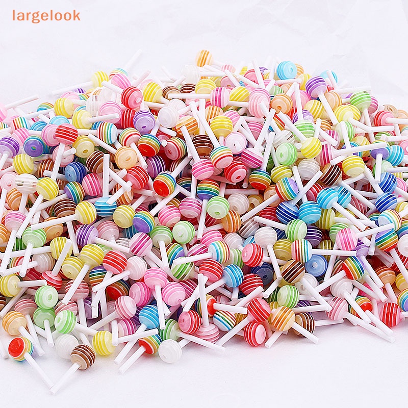 Set 50 Phụ Kiện Trang Trí Móng Tay 3D Hình Kẹo Mút Dễ Thương