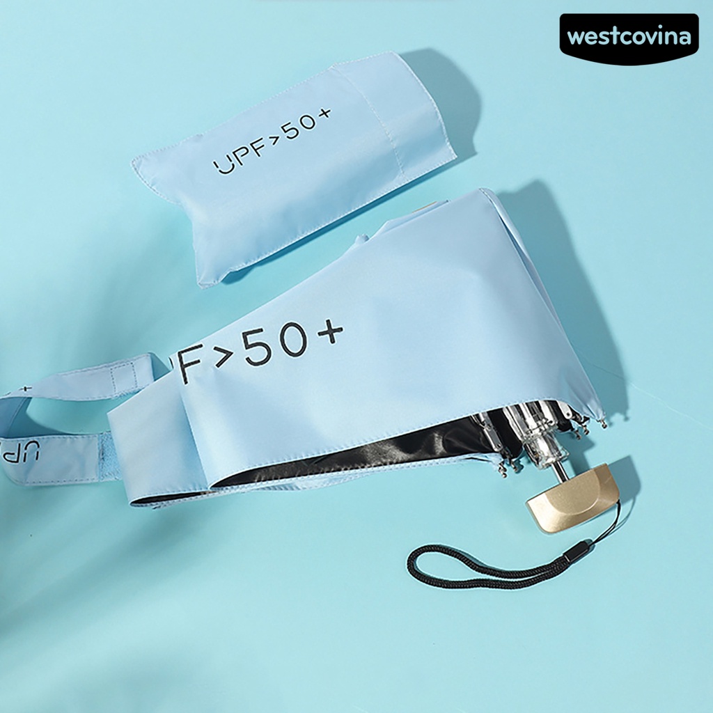 [COD]☁Dù Gấp Năm Khúc Bằng Vải Chống Rơi Có Túi Đựng Dành Cho Đi Mua Sắm