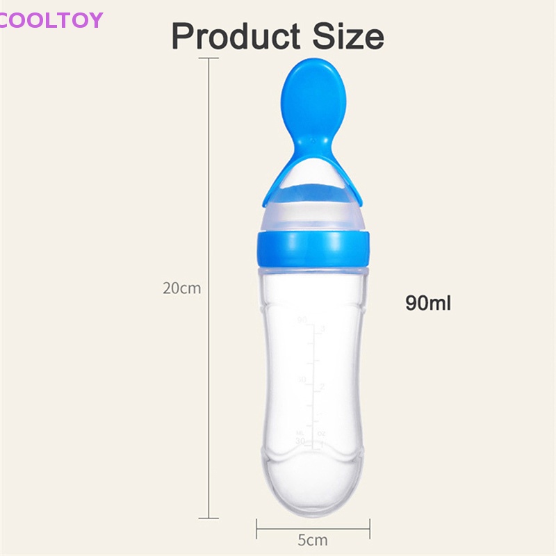 Cooltoy Bình Bóp Nhỏ Giọt Bằng Silicone Kèm Muỗng Cho Trẻ Em